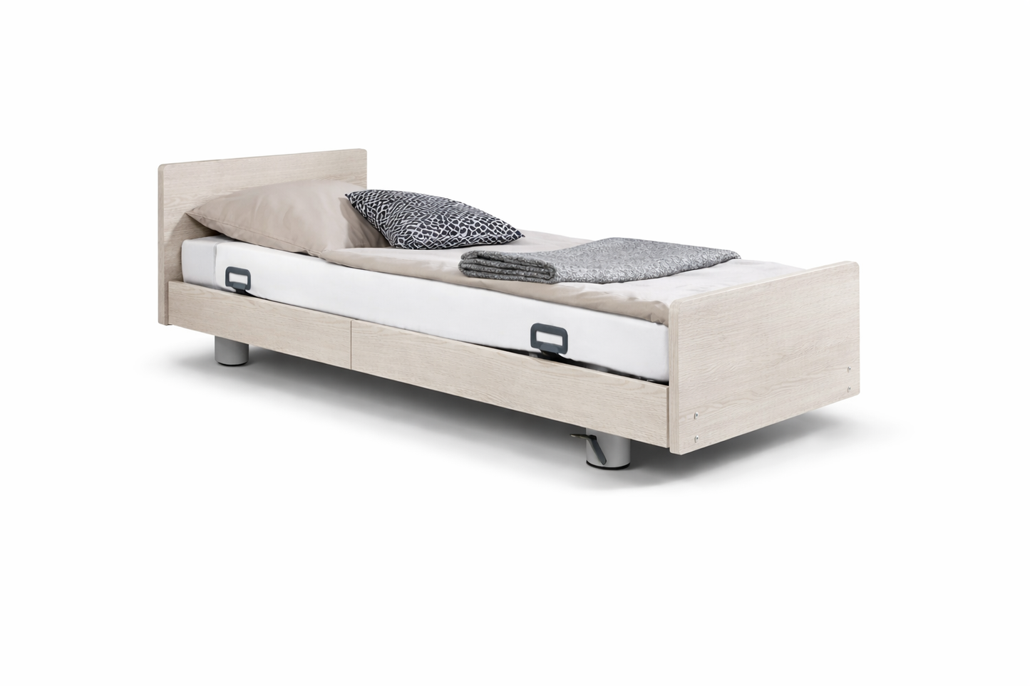 Pflegebett "Libra" mit Holzdekor, Liegefläche 90 x 200 cm, Vario Safe