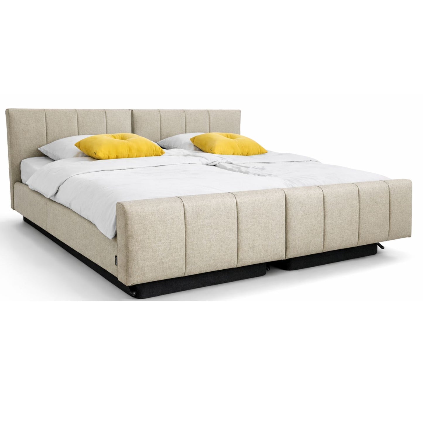 Pflegebett "Libra deluxe", komplett gepolstert, Liegefläche 180 x 200 cm, Partnerbett, Inkontinenzstoff, Vario Safe
