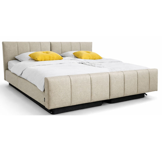Pflegebett "Libra deluxe", komplett gepolstert, Liegefläche 180 x 200 cm, Partnerbett, Inkontinenzstoff, Vario Safe