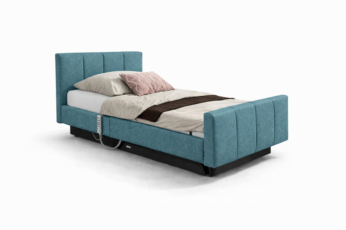 Pflegebett "Libra deluxe", komplett gepolstert, Liegefläche 90 x 200 cm, Inkontinenzstoff, Vario Safe
