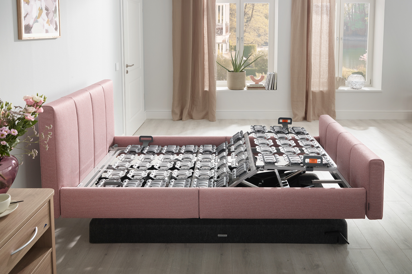 Pflegebett "Libra deluxe", komplett gepolstert, Liegefläche 100 x 200 cm