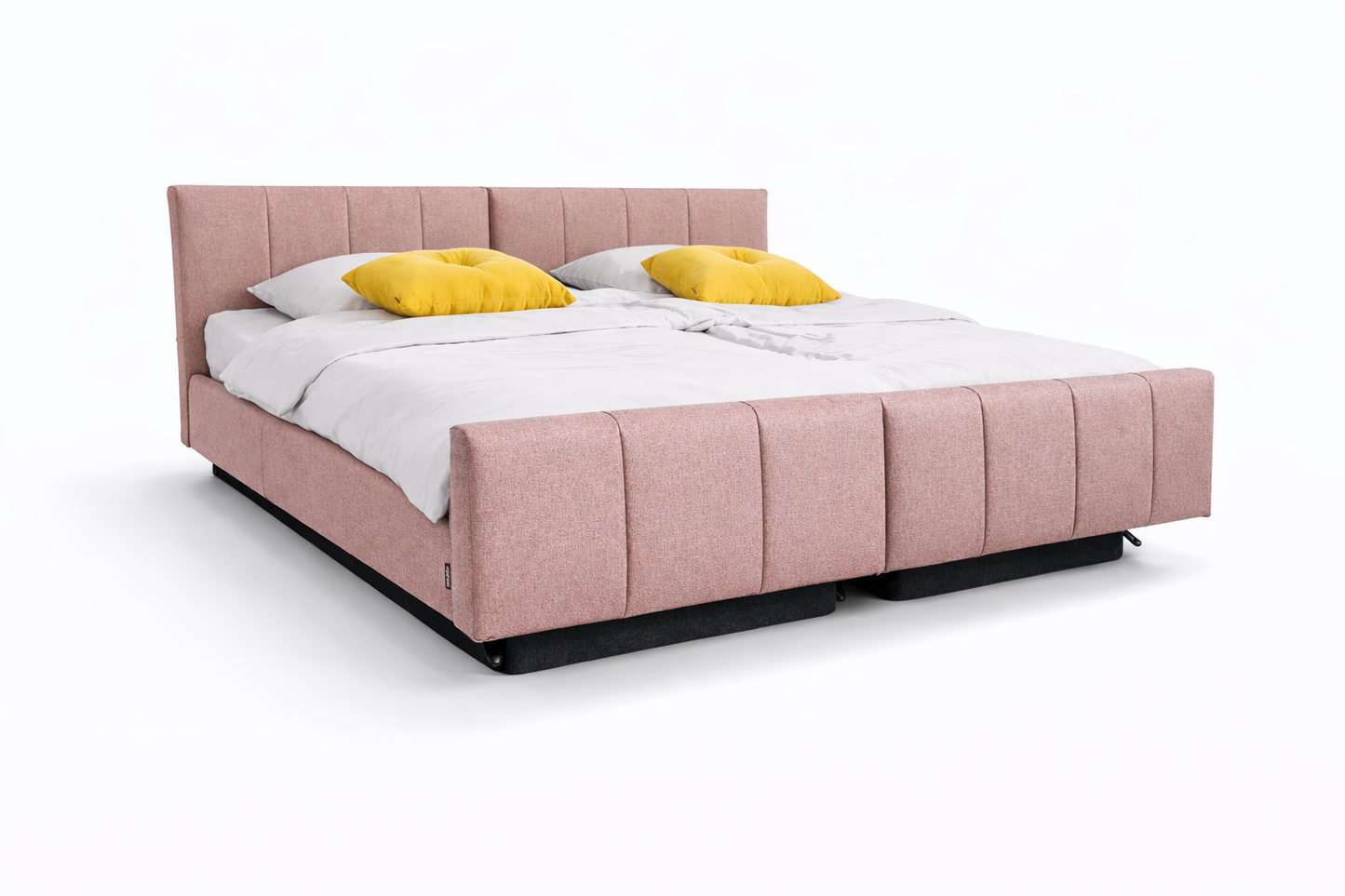 Pflegebett "Libra deluxe", komplett gepolstert, Liegefläche 180 x 200 cm, Partnerbett, Inkontinenzstoff, Vario Safe