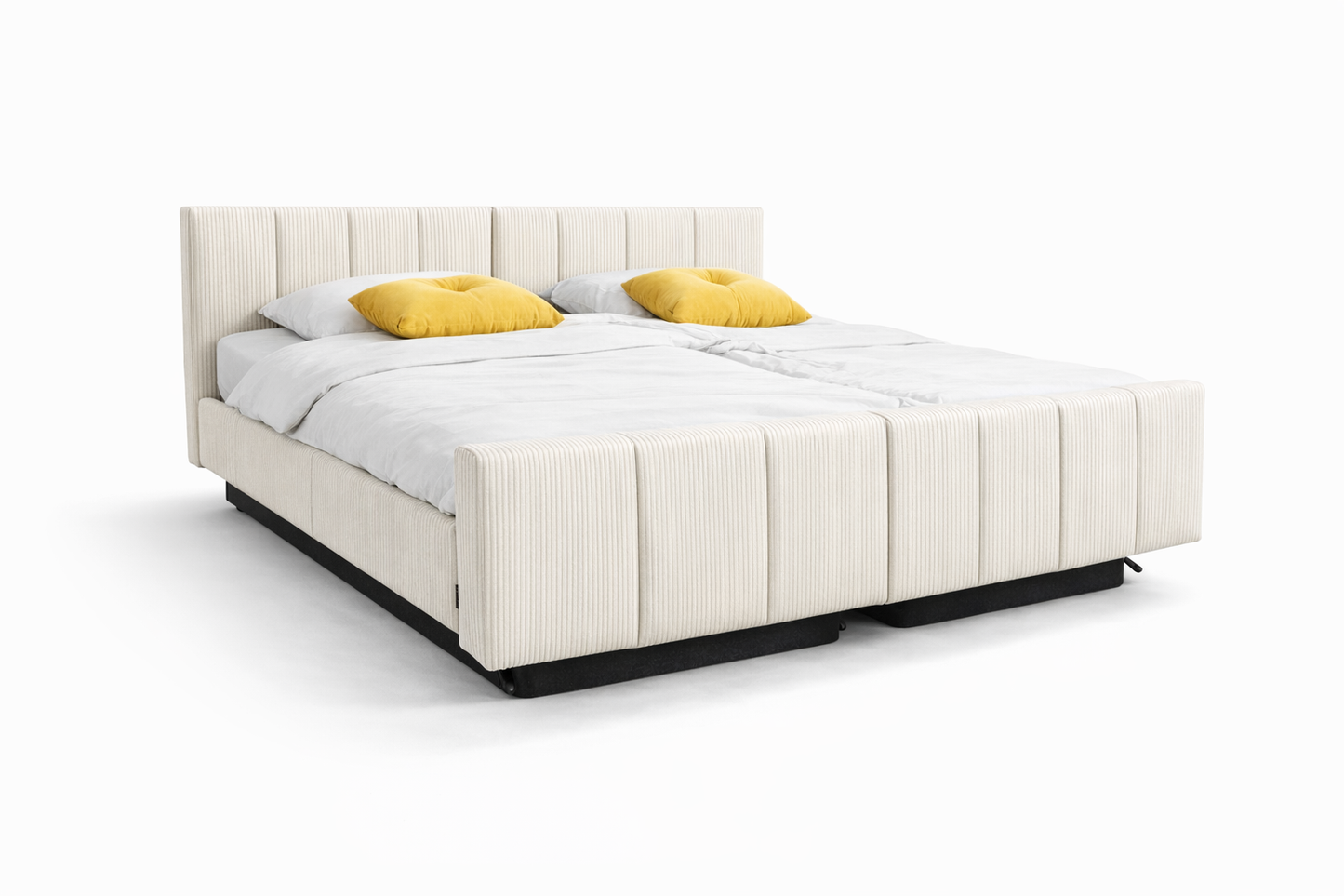 Pflegebett "Libra deluxe", komplett gepolstert, Liegefläche 200 x 200 cm, Partnerbett, Inkontinenzstoff, Vario Safe