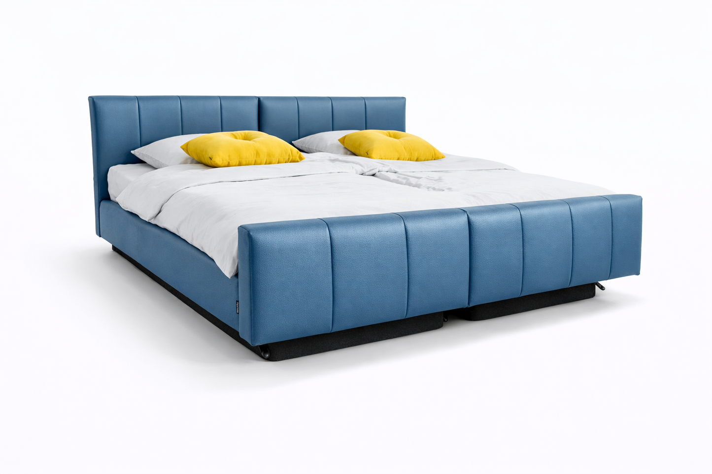 Pflegebett "Libra deluxe", komplett gepolstert, Liegefläche 180 x 200 cm, Partnerbett, Inkontinenzstoff, Vario Safe