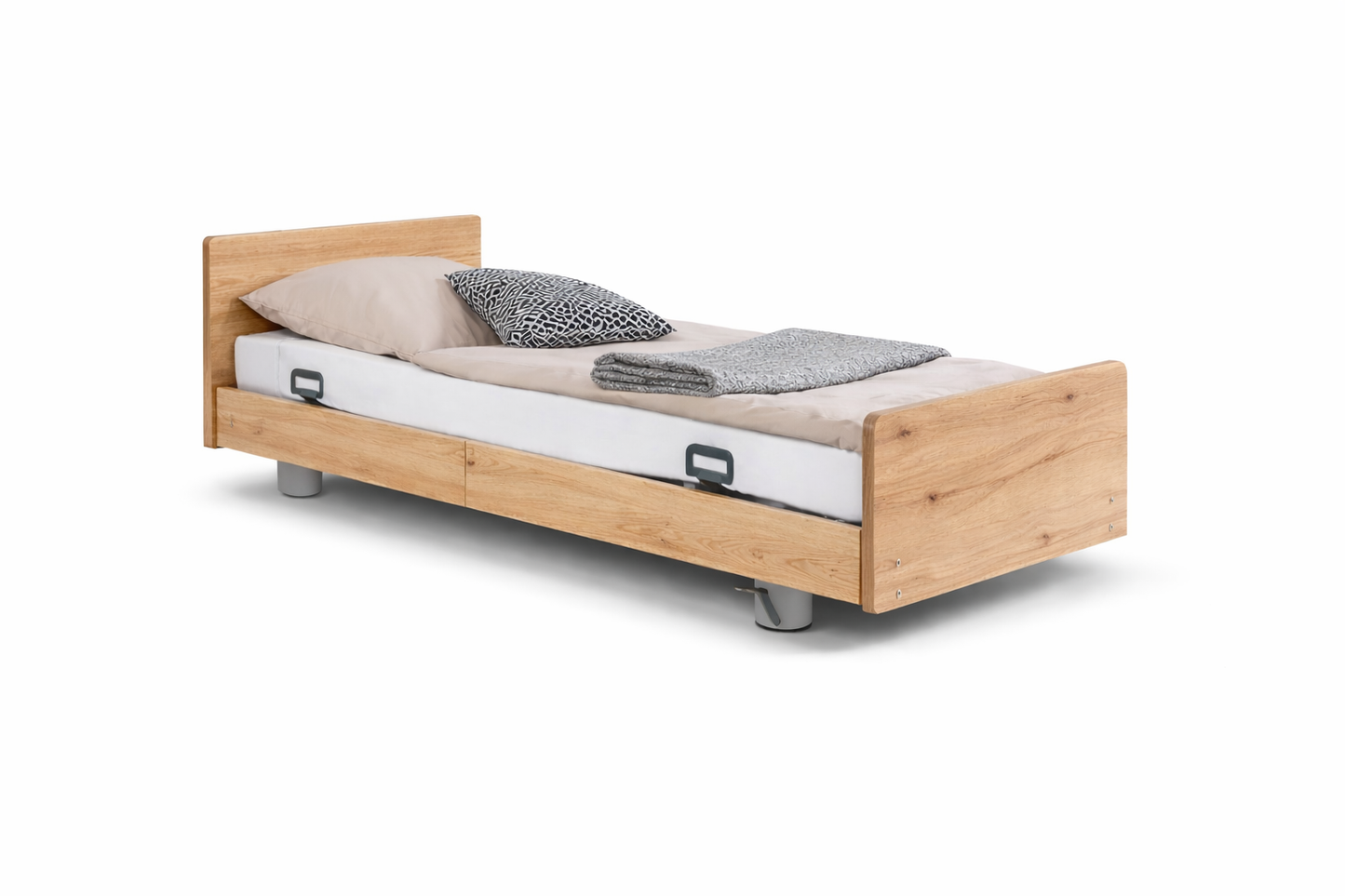 Pflegebett "Libra" mit Holzdekor, Liegefläche 100 x 200 cm, Vario Safe