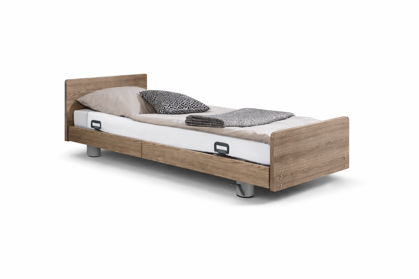 Pflegebett "Libra" mit Holzdekor, Liegefläche 90 x 200 cm, Vario Safe