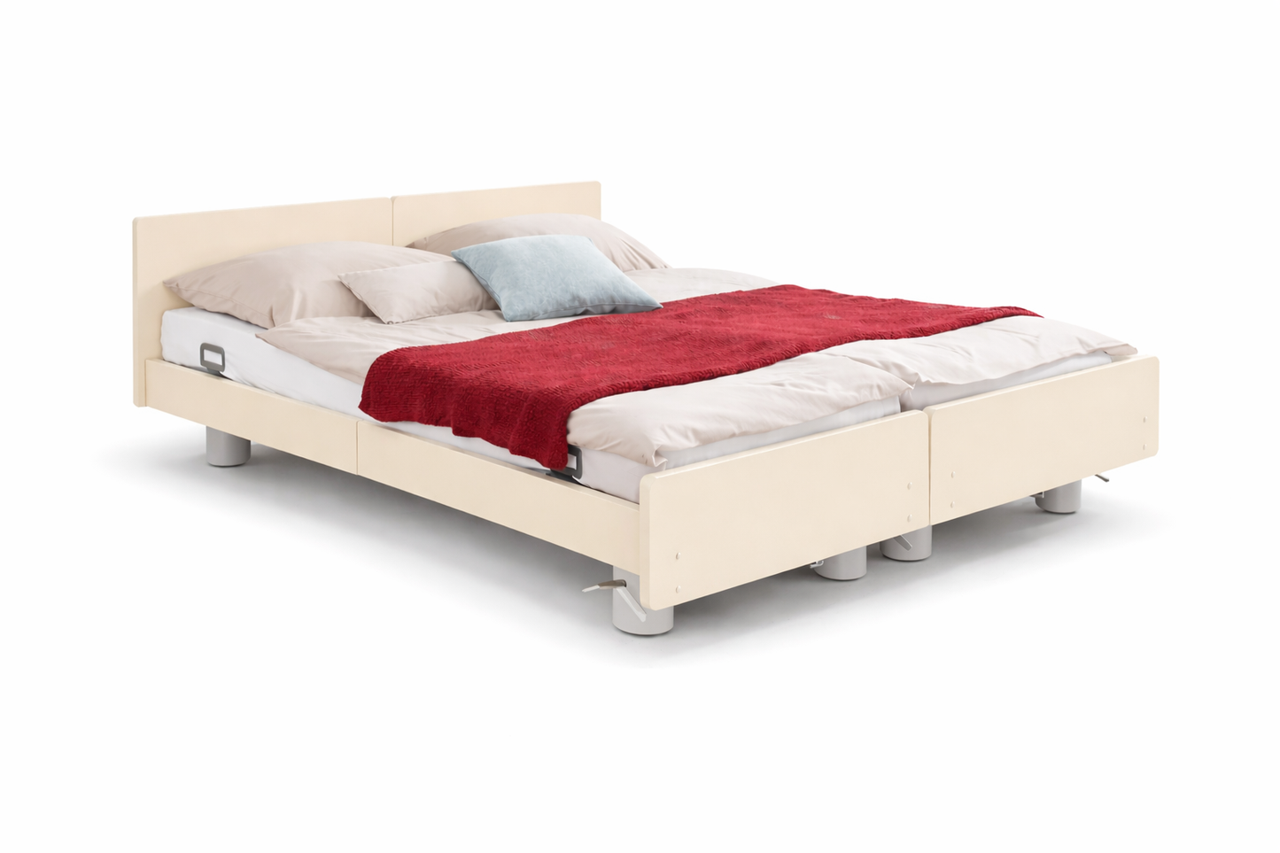 Pflegebett "Libra" mit Holzdekor, Partnerbett 180 x 200 cm, Vario Safe