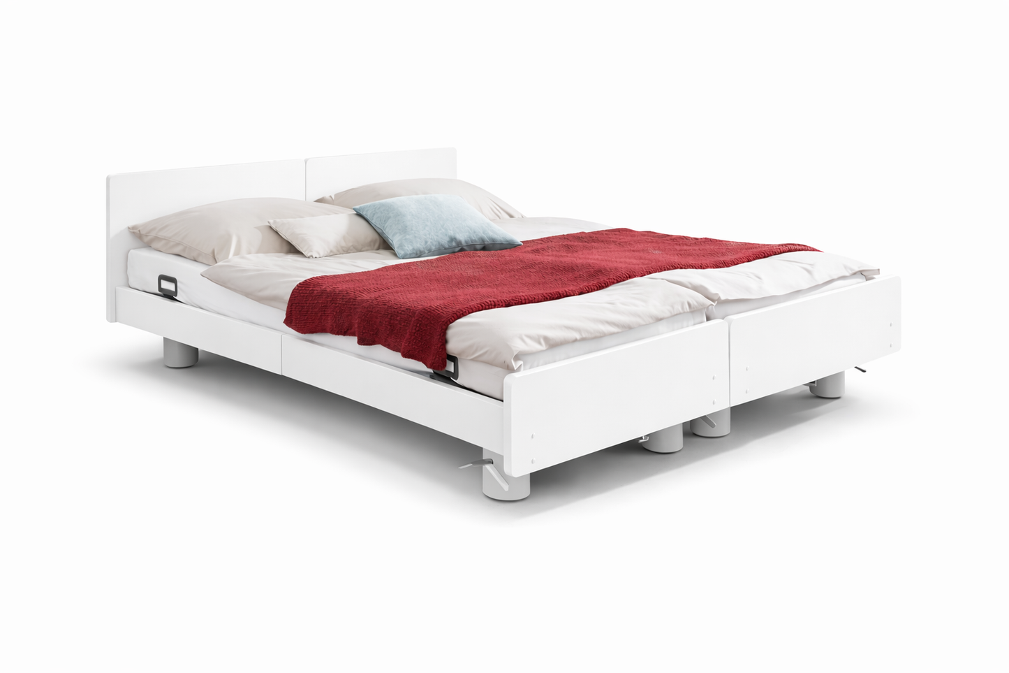 Pflegebett "Libra" mit Holzdekor, Partnerbett 180 x 200 cm, Vario Safe