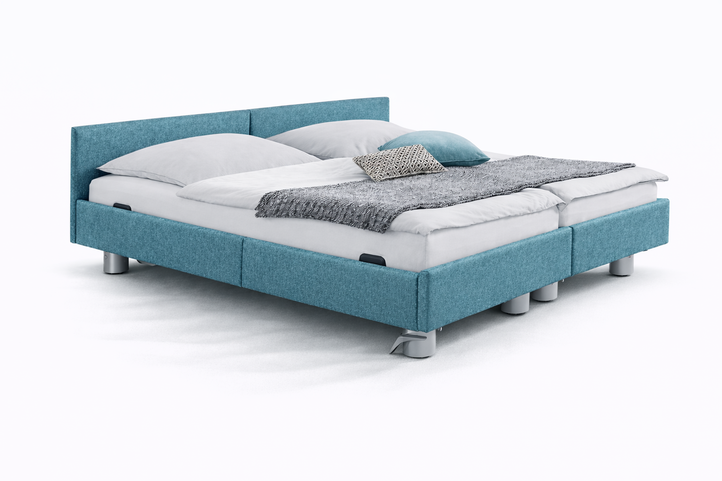Pflegebett "Libra", gepolstert, Liegefläche 180 x 200 cm, Partnerbett, Inkontinenzstoff, Vario Safe