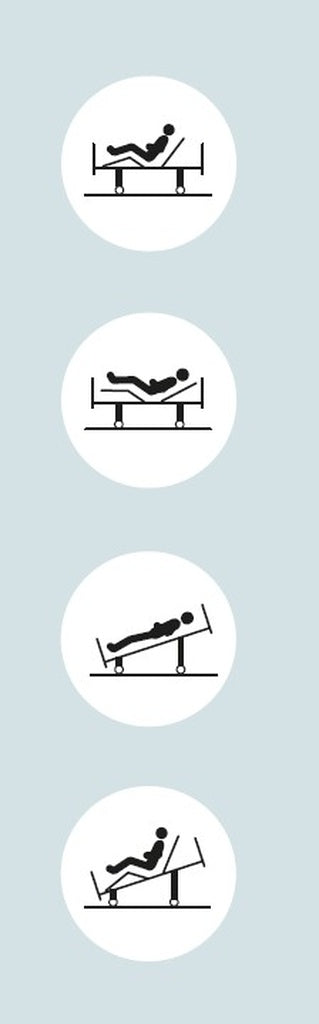 Pflegebett "Libra deluxe", komplett gepolstert, Liegefläche 100 x 200 cm